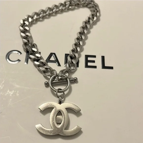 Chanel Silver Chain Bracelet - Picture 1 of 7